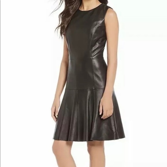 ANTONIO MELANI Dresses & Skirts - ANTONIO MELANI LEATHER "ERIKA"  LEATHER DRESS sz 6